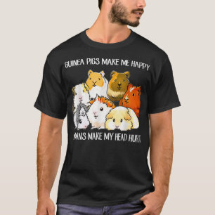 Camiseta Guiné Pig Me Faz Feliz Guiné Pig _1