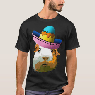 Camiseta Guiné Pig Mexicano Sombrero Cinco De Mayo