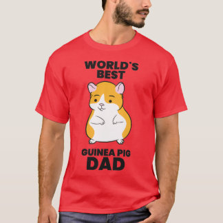 Camiseta Guiné Pig Papa Presente Mundo Melhor Pai de Porcos