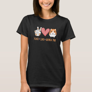 Camiseta Guiné Pig Peace Love Guiné Pig