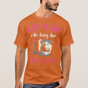 Camiseta Guiné Pig Pet Ama Apenas Uma Menina Que Ama Seu Fu