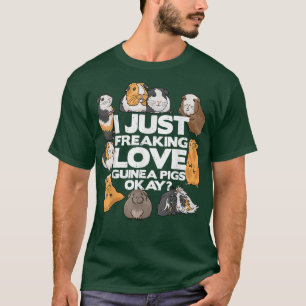 Camiseta Guiné Pig T, Guiné Pig Lover Tee, Guiné Engraçada