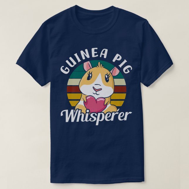 Camiseta Guiné Pig Whisperer Cute Lover Pet Animal Premium (Frente do Design)