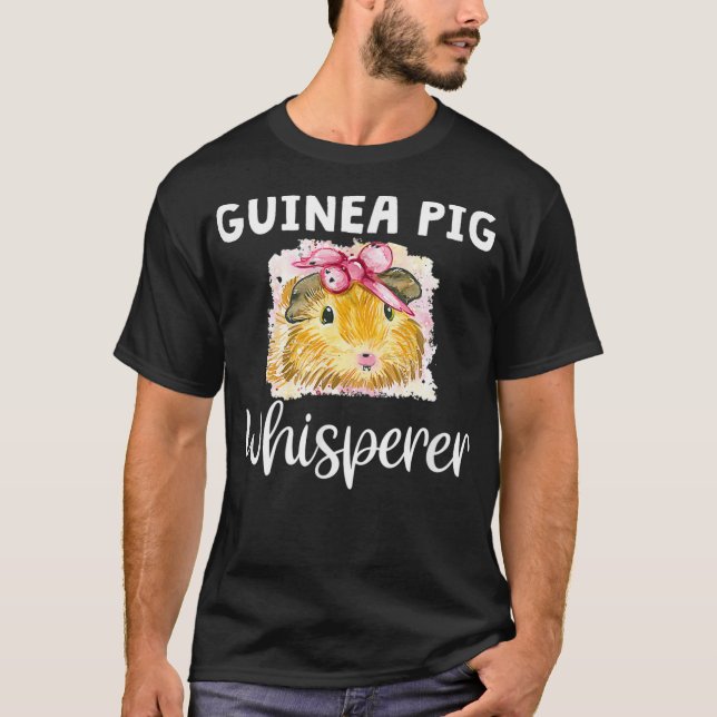 Camiseta Guiné Pig Whisperer Engraçado Cavy Animal Pet Prop (Frente)