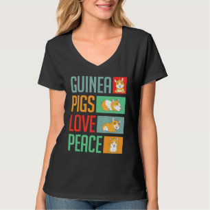 Camiseta Guiné Pigs Amor Paz Guiné Porco