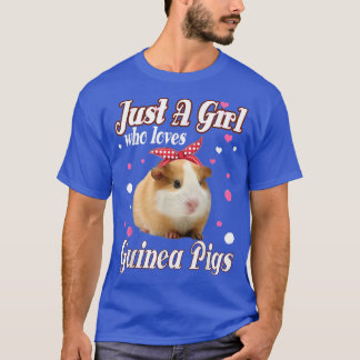 Camiseta Guiné Pigs Apenas Uma Menina Que Ama