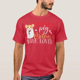 Camiseta Guiné-Porco Mãe Vinho Vinho Mulheres