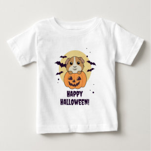 Camiseta Guiné Pumpkin Doce Animais Feliz Dia das Bruxas