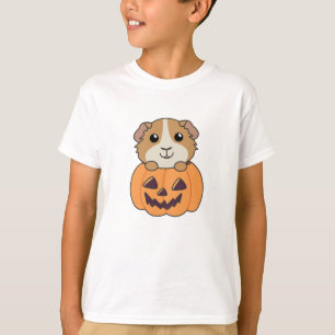 Camiseta Guiné Pumpkin Doce Animais Feliz Dia das Bruxas