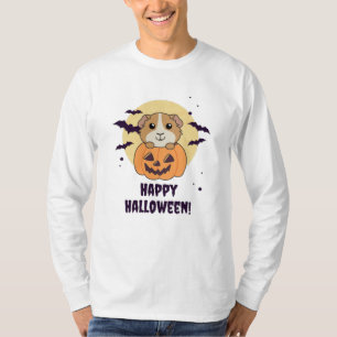 Camiseta Guiné Pumpkin Doce Animais Feliz Dia das Bruxas