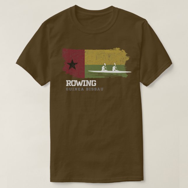Camiseta Guinea Bissau Rowing Team Oarswoman Rower Girl Row (Frente do Design)