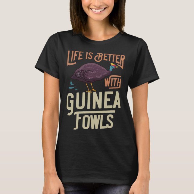 Camiseta Guinea Fowl  Chicken Hen Farmer (Frente)