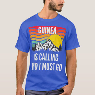 Camiseta Guinea Is Calling And I Must Go, Wavy Sunset Desig