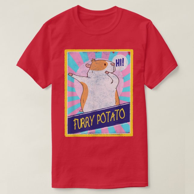 Camiseta Guinea Pig Furry Potato Dabbing Funny Guinea Pigs  (Frente do Design)