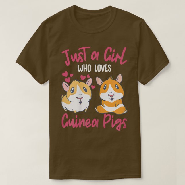 Camiseta Guinea Pig Furry Potato Just A Girl Who Loves Guin (Frente do Design)