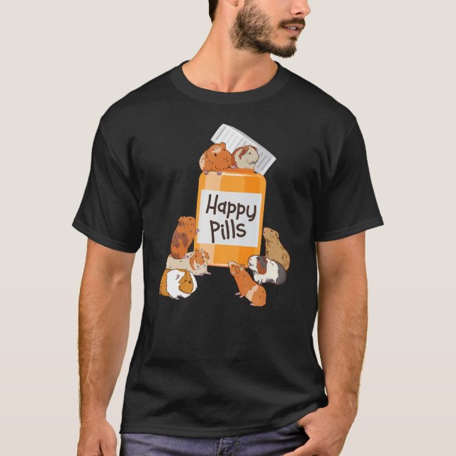 Camiseta Guinea Pig Happy Pills (Frente)