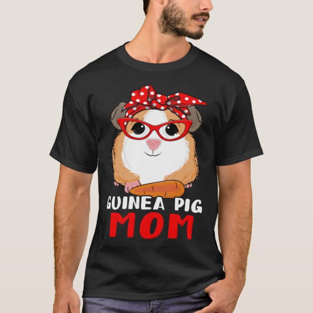 Camiseta Guinea Pig Mom Mothers Day Hamster  Mama Womens (Frente)
