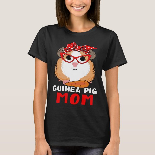Camiseta Guinea Pig Mom Mothers Day Hamster  Mama Womens (Frente)