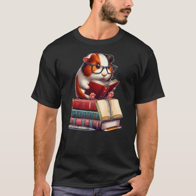 Camiseta Guinea Pig Reading Books Matching Bookworm Readers (Frente)