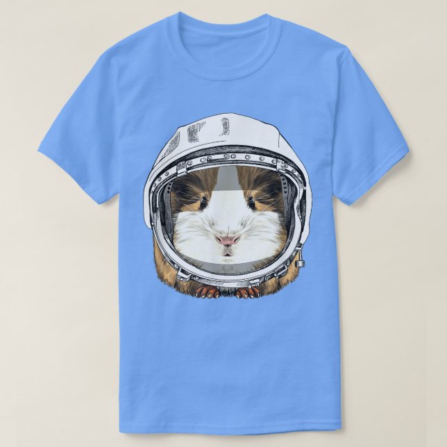 Camiseta Guinea pig Rodent Astronaut Space Wildlife Animal  (Frente do Design)