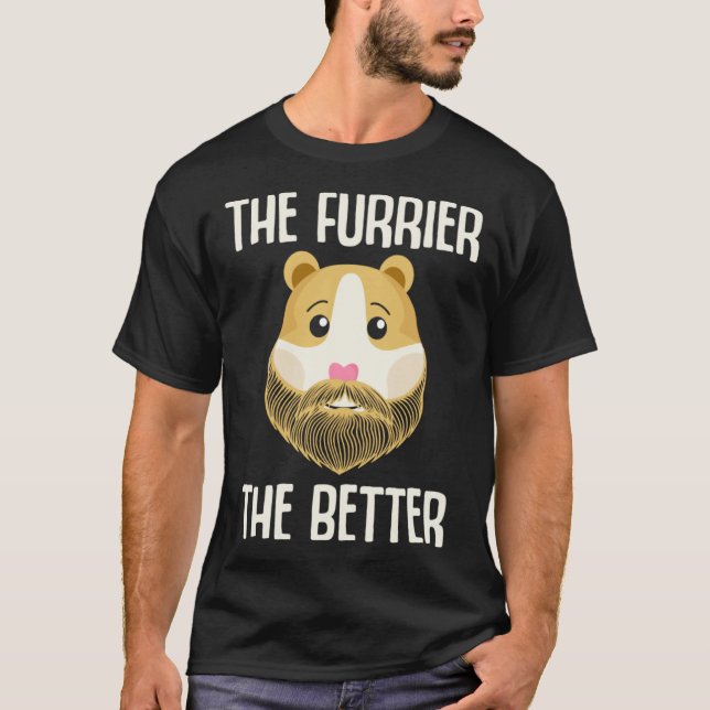 Camiseta Guinea Pig  The Furrier the Better (Frente)