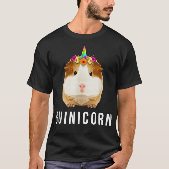 Camiseta Guinea Pig Unicorn Guinicorn Clothing Accessories  (Frente)