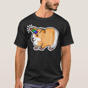 Camiseta Guinea Pig Unicorn shirt with Rainbow colored horn