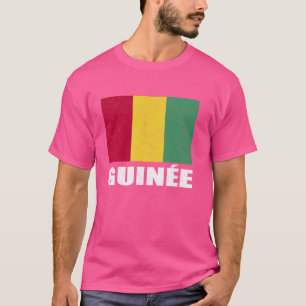 Camiseta Guinée Flag Grunge Vintage Souvenir Guiné