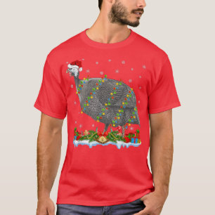 Camiseta Guineense Fowl Lover Matching Santa Hat Guiné Fowl