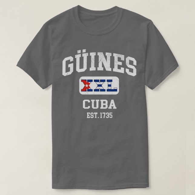 Camiseta Guines Cuba XXL design atlético 1 (Frente do Design)