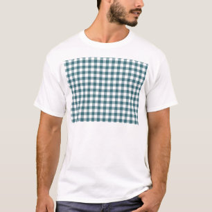 Camiseta Guingão do azul de pavão (cerceta ou Aqua escuro