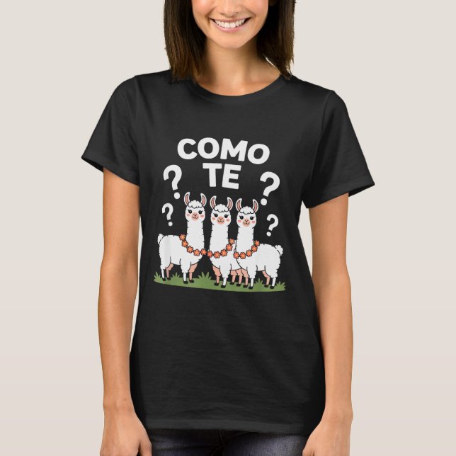 Camiseta Guirlanda de flores de lhama engraçada como você p (Frente)