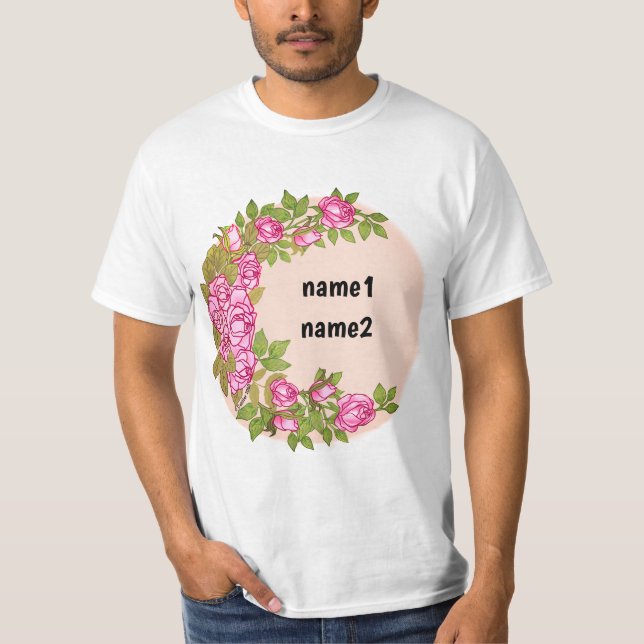 Camiseta Guirlanda de rosas (Frente)