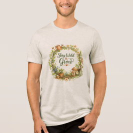 Camiseta Guirlanda Floral Aquarela Botânica Inspiradora 