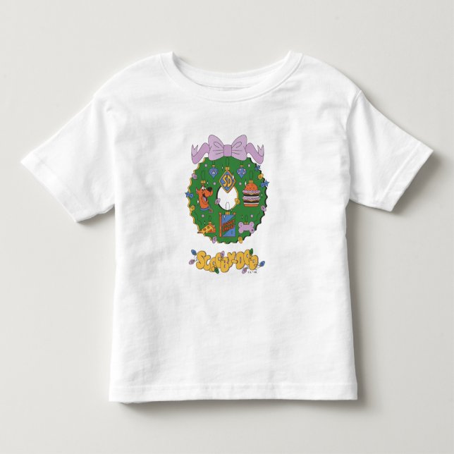 Camiseta Guirlanda Gráfica de Lanches de Feriado do Scooby- (Frente)