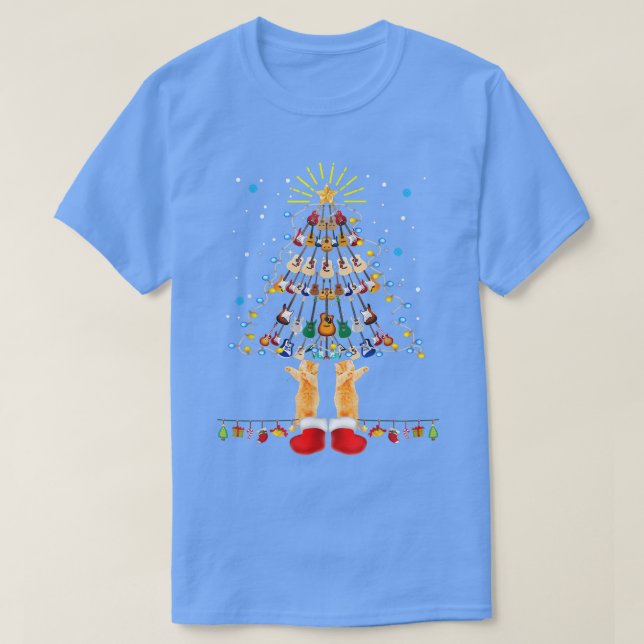 Camiseta Guitar Árvore de Natal Xmas (Frente do Design)