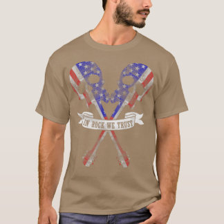 Camiseta Guitar Bass USA Flag America Festival Rock Music M