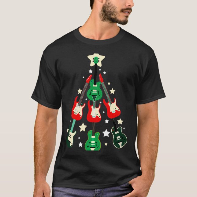Camiseta Guitar Christmas T Shirt  (Frente)