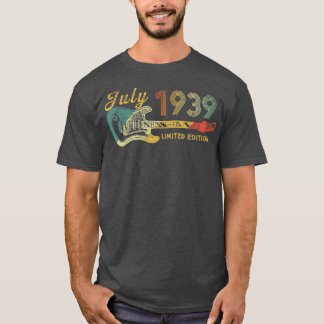 Camiseta Guitar Com Mais De 83 Anos De Idade Presentes Julh