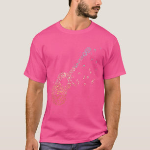 Camiseta Guitar Gifs Men Music Notes Músico Guitarrista Mu