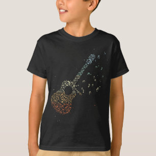 Camiseta Guitar Gifs Men Music Notes Músico Guitarrista Mu