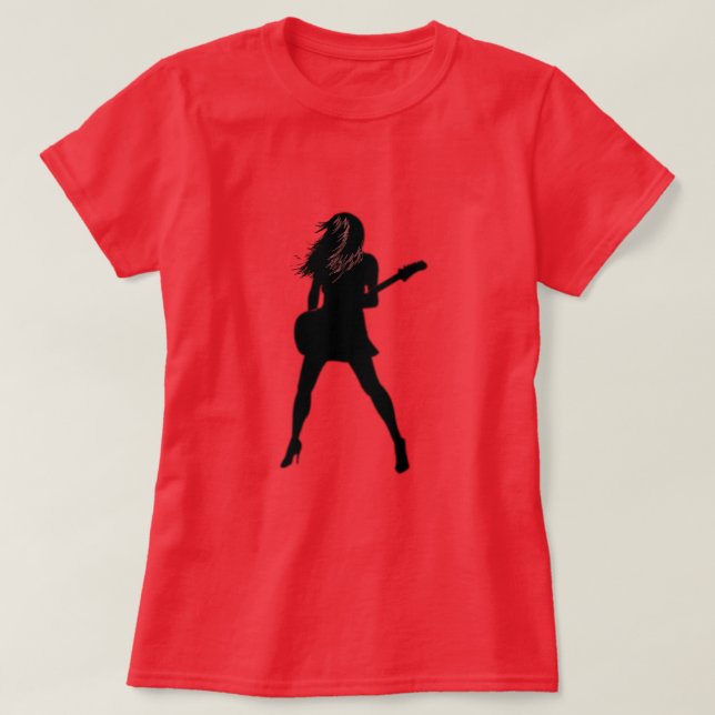 Camiseta Guitar Girl (Frente do Design)