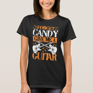 Camiseta Guitar Halloween Figurino Assustador de Guitarra T