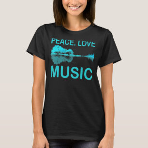 Camiseta Guitar Lake Shadow Love Guitar Musical