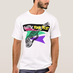 Camiseta Guitar Legend Hero Retro Ilustração Personalizada