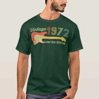 Camiseta Guitar Lover 50 Year Old Gifts Vintage 1972 Limite