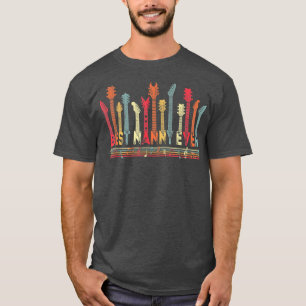 Camiseta Guitar Lover Best Nanny Ever Retro Music Mães D
