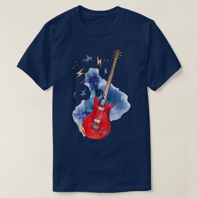 Camiseta Guitar Lover For Guitarist Retro  (Frente do Design)