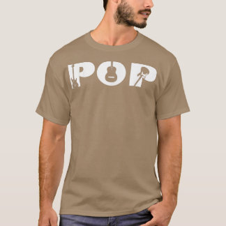 Camiseta Guitar Lover Guitarista Pop Funny Music Dia de os 