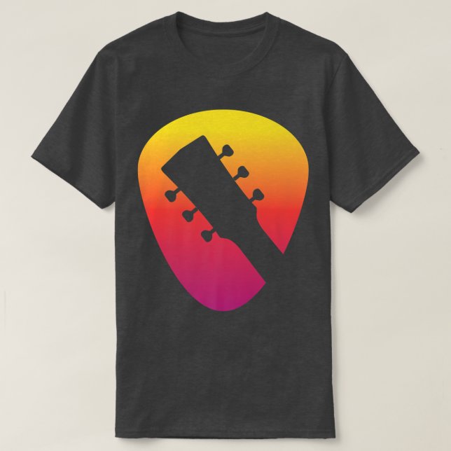 Camiseta Guitar Moonlight Nature Lake Shadow Loves String M (Frente do Design)